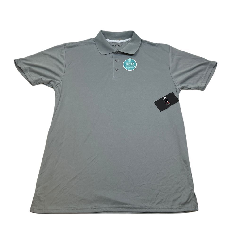 Galaxy Harvic Polo Shirt Mens XL Grey Dry Fit Moisture-Wicking‎ NEW